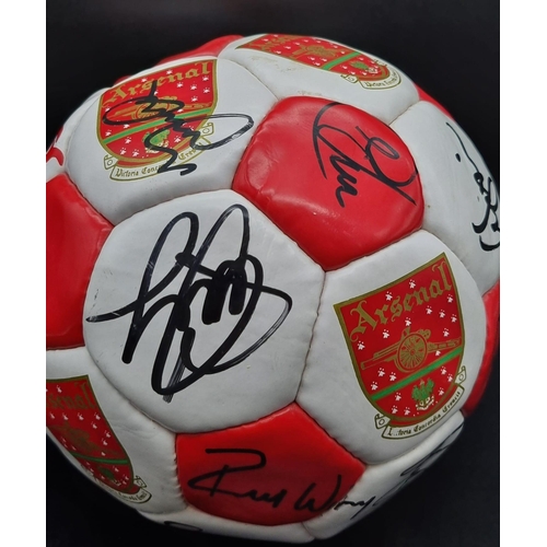 48 - An Arsenal FC Premier League and FA Cup Winners Double Signed Football of 2001/2. Signatures Include... 