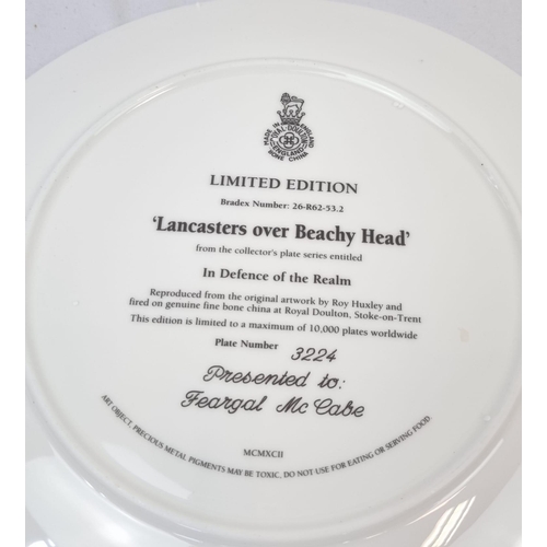 438 - Three Royal Doulton - In Defence of The Realm Aircraft Decorative Plates. As new, in original packag... 