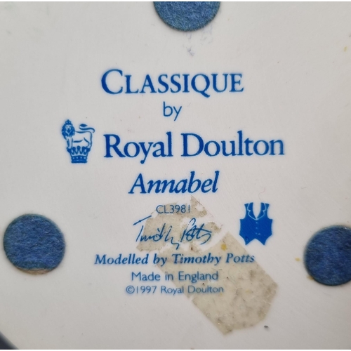 440 - Three Royal Doulton Figurines: Wistful, Annabel and From This Day Forth. 32 and 29cm x 2 tall.