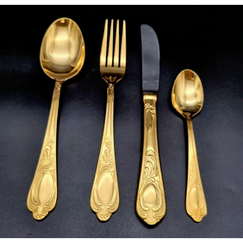 162 - A Brand New, Unused Solingen SBS 23/24K Gold Plated Cutlery Set. 72 items over two tiers in the orig... 