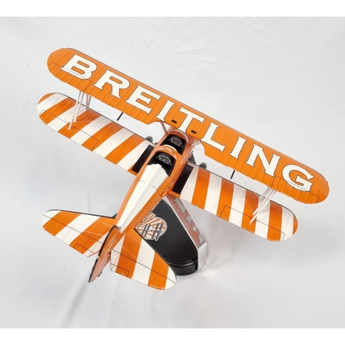 243 - Incredibly Rare Breitling Retail Display of a 1940's Boeing Super Stearman Model 75 Biplane with sta... 