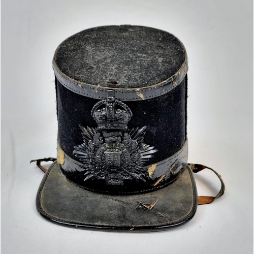 390 - A Rare Antique Original London Rifle Brigade Cap. Serial number on inner. Some slight exterior wear.... 