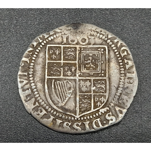 225 - A 1663 James I Sixpence Silver Coin. Full flan. Please see photos for conditions.