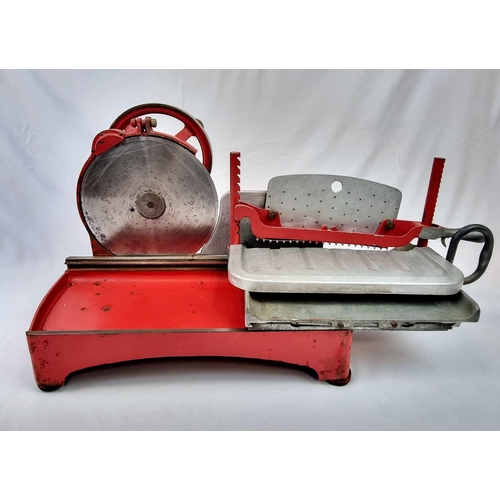 85 - A Rare Vintage Cast Iron Hand-Operated Meat Slicer - Manufactured by the British Weighers and Meat S... 