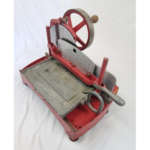 85 - A Rare Vintage Cast Iron Hand-Operated Meat Slicer - Manufactured by the British Weighers and Meat S... 