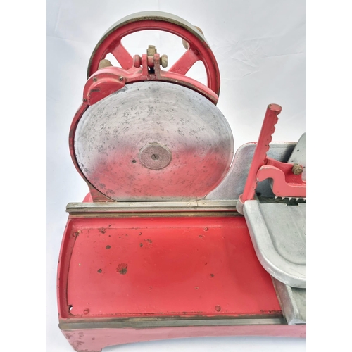 85 - A Rare Vintage Cast Iron Hand-Operated Meat Slicer - Manufactured by the British Weighers and Meat S... 