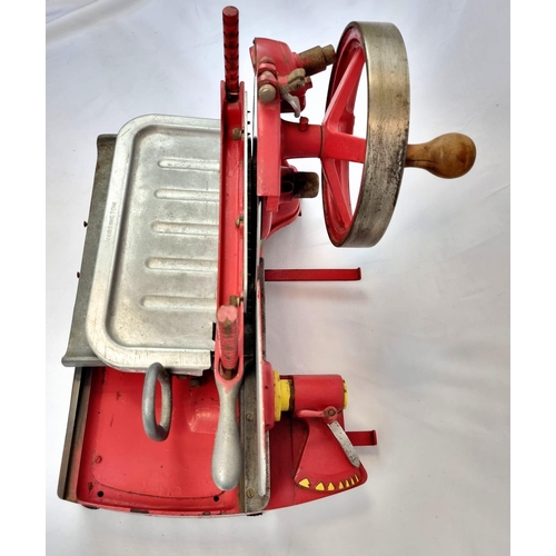 85 - A Rare Vintage Cast Iron Hand-Operated Meat Slicer - Manufactured by the British Weighers and Meat S... 