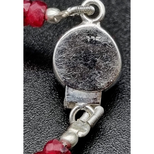 473 - 290ct Single Strand Ruby necklace with a Ruby Pendant. Ruby approx 200cts. Necklace has a Ruby clasp... 