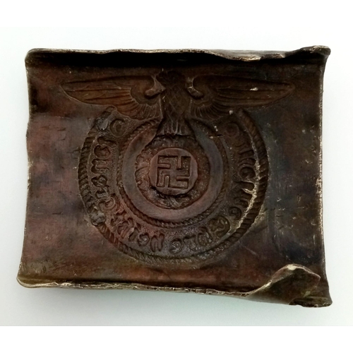 213 - 100% guaranteed original Waffen SS Buckle from the 15th SS Grenadier Lettland Division found Lędycze... 