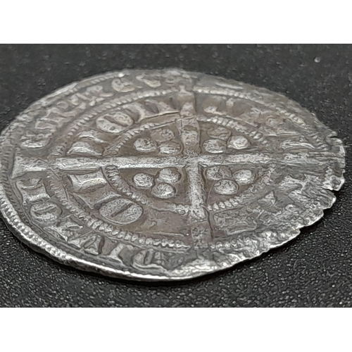 247 - An Edward III Silver Hammered Groat Coin. Fourth coinage. 1351- 61. Mint mark crown series G. Please... 