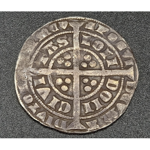 325 - An Edward III Silver Hammered Groat Coin. Fourth coinage mint mark. 1351-61. Please see photos for c... 