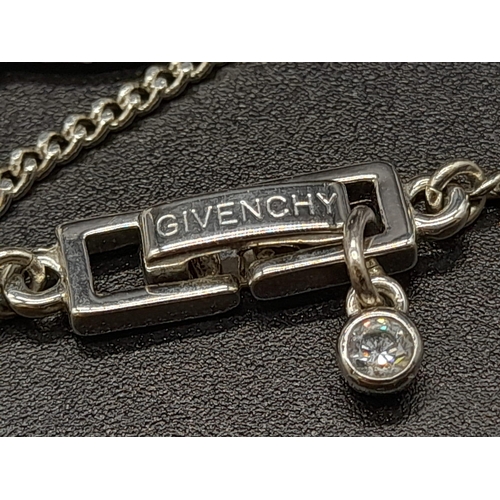 356 - An Opera Length Givenchy Faux Pearl and Diamond Dress Necklace. 94cm. Ref - 9620.