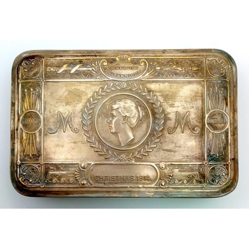 369 - Silver Plated WW1 Princess Mary Gift Tin. (Needs a good clean).