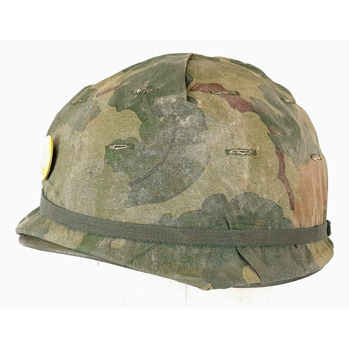 446 - Vietnam War Era ARVN Rangers Helmet & liner.