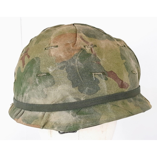 446 - Vietnam War Era ARVN Rangers Helmet & liner.