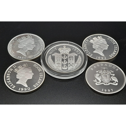 513 - Five Assorted Uncirculated Sterling Silver Coins.