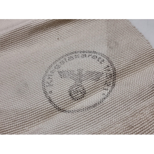 616 - WW2 German Medics Arm Band. Stamped with a “Kriegslazerette” - Battlefield Hospital stamp.