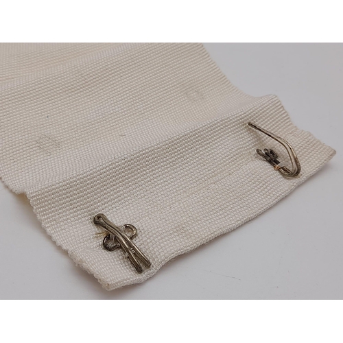 616 - WW2 German Medics Arm Band. Stamped with a “Kriegslazerette” - Battlefield Hospital stamp.