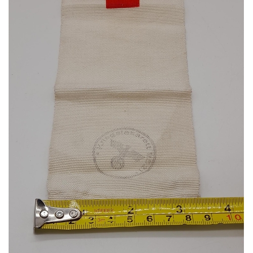 616 - WW2 German Medics Arm Band. Stamped with a “Kriegslazerette” - Battlefield Hospital stamp.