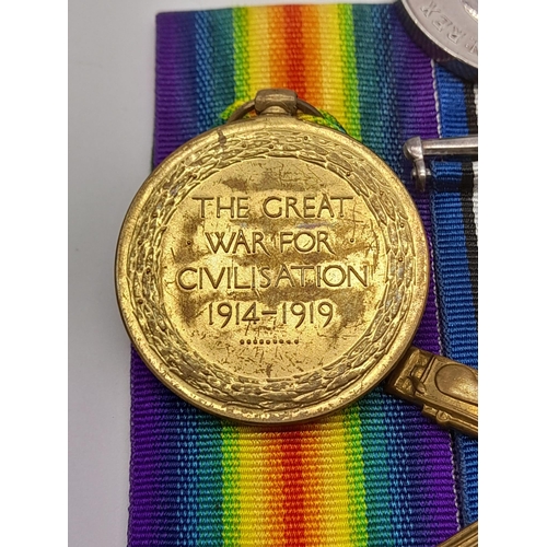 76 - WW1 Military Medal and Duo Awarded to 63626 Pte Edison Burnett 4th Machine Gun Corps. With original ... 