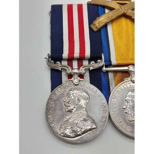 76 - WW1 Military Medal and Duo Awarded to 63626 Pte Edison Burnett 4th Machine Gun Corps. With original ... 