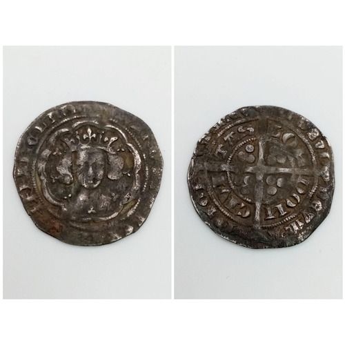 88 - An Edward III Silver Hammered Groat Coin. London mint fourth series. 1351-61. Series G. Please see p... 