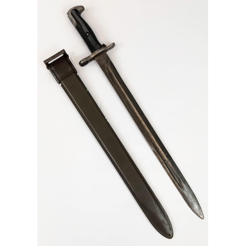 169 - WW2 US 1905 Pattern 16 “Bayonet Dated 1942. By now the Garand bayonet was reduced to 10 inches, howe... 