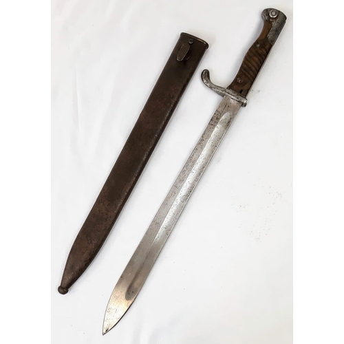 191 - WW1 German 98/05 Pattern Butcher Bayonet Dated 1915. Maker: Pack Ohlinger and Co. Solingon.