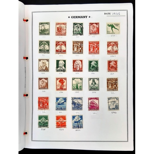 226 - A Very Rare Collection 392 German, Third Reich Stamps Including a black and white Photograph of Hitl... 