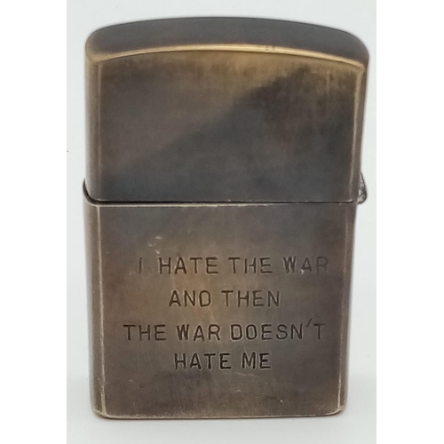 451 - Vietnam War Era 1965 Dated Zippo Lighter “Tank Killer”.