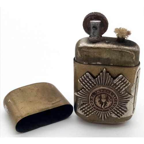 465 - WW1 British Scot’s Guards Trench Art Lighter.