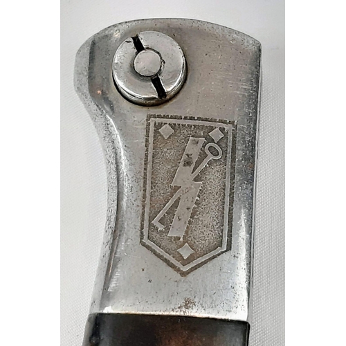 176 - WW2 German 12th SS Panzer Division Hitler Youth Acid Etched Bayonet.