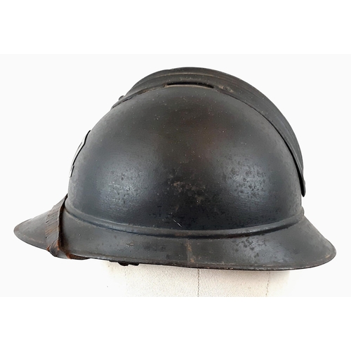 266 - WW1 French 1915 Model Casque Adriane Helmet with Gas Troops Insignia.