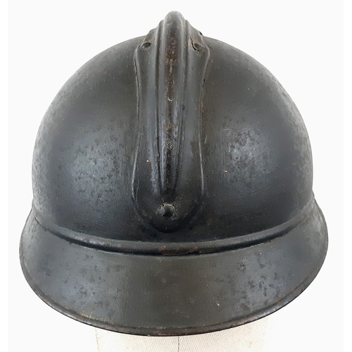 266 - WW1 French 1915 Model Casque Adriane Helmet with Gas Troops Insignia.