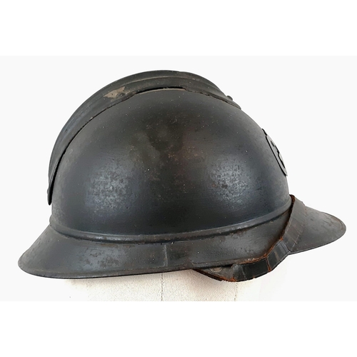 266 - WW1 French 1915 Model Casque Adriane Helmet with Gas Troops Insignia.