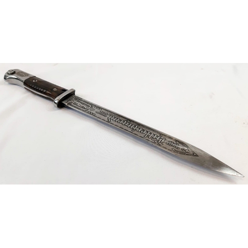 176 - WW2 German 12th SS Panzer Division Hitler Youth Acid Etched Bayonet.