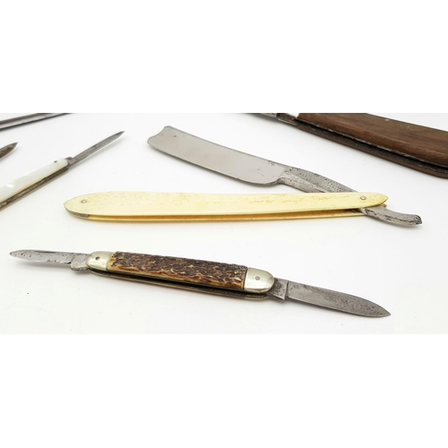 580 - A Selection of Six Vintage Pen Knives and a Letter Opener.