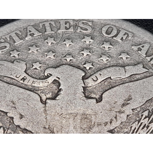 310 - Four American Silver Coins: Two one dollars and two half dollars. Please see photos for conditions.