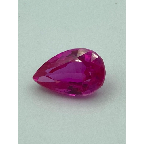 147 - Natural PINK SAPPHIRE 9.17 carat. Pear shape. Pear cut.complete with certificate of authenticity.