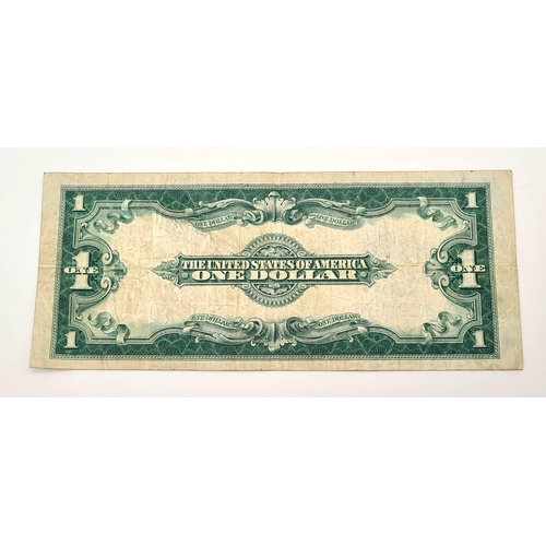 295 - A 1923 Large US Dollar Bill with Blue Seal. Please see photos for conditions.