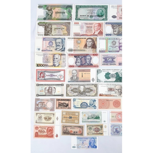 178 - Fifty Mint Condition Different Currency Bank Notes.