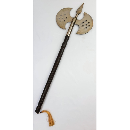 537 - Vintage Double Sided Ornamental Medieval Axe 77cm Length.