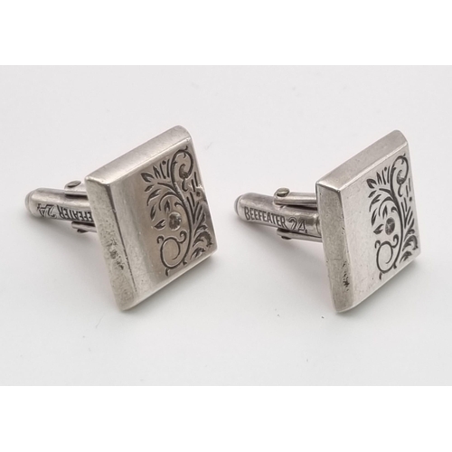 543 - STERLING SILVER SQUARE CUFFLINKS 15.7G