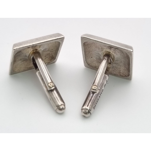 543 - STERLING SILVER SQUARE CUFFLINKS 15.7G