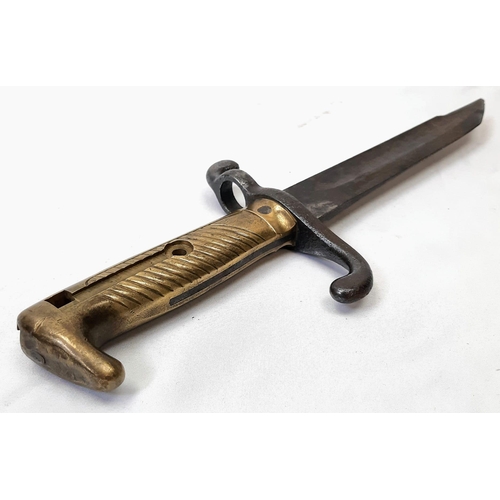 602 - WW1 Trench Fighting Knife Made from a French Chassepot M1860 Bayonet.