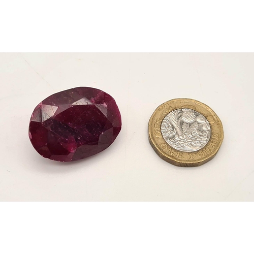 1180 - 72.61ct Natural African Ruby Gemstone IGLI Certified.