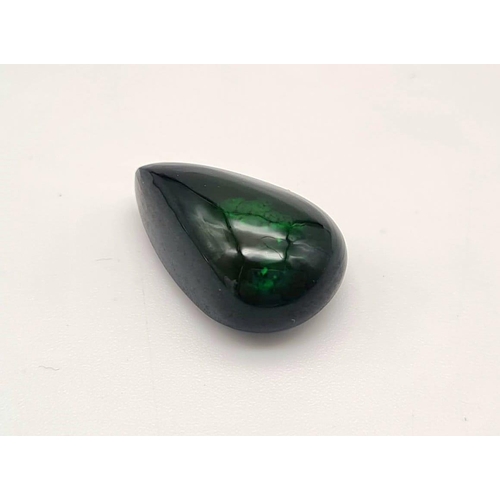 1195 - 6.43ct Noble Black Ethiopian Opal Pear Shape with Fireplay IGLI Certified.