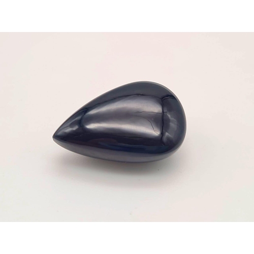 1195 - 6.43ct Noble Black Ethiopian Opal Pear Shape with Fireplay IGLI Certified.