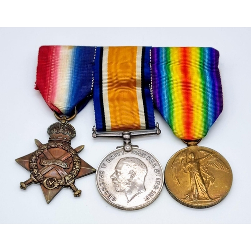 17 - Three WW1 British Medals - All Awarded to Sergeant Matz of the Royal Fusiliers. WW1 1914-15 Star, Ge... 