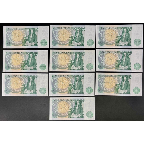 331 - Ten Uncirculated Somerset One Pound Notes with Sequential Serial Numbers.